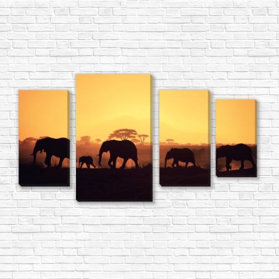 модульные картины Африканские слоны