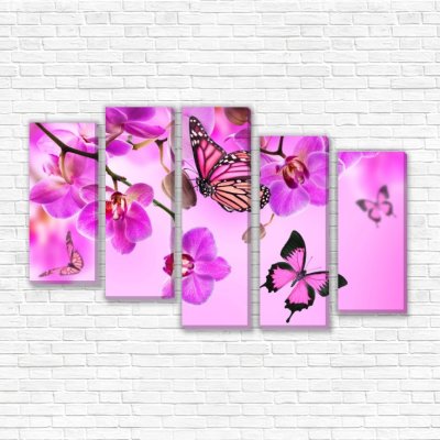 модульные картины Розовые орхидеи
