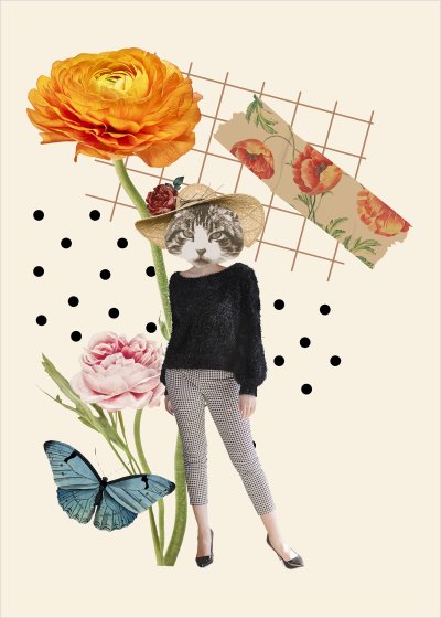 постеры Романтичная кошка