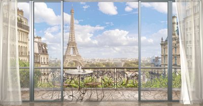 фотообои Окно в Париже