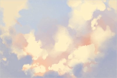 постеры Акварельные облака