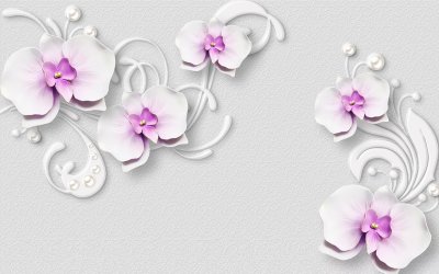 фотообои Лиловые орхидеи 3Д