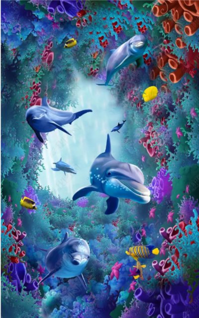 фотообои Плывущие дельфины