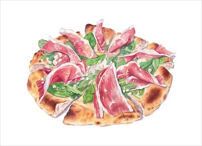 постеры Акварельная пицца