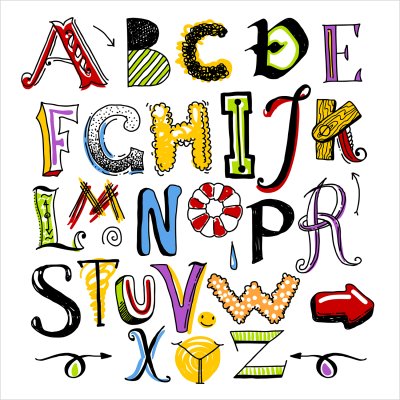 постеры Стилизация азбуки